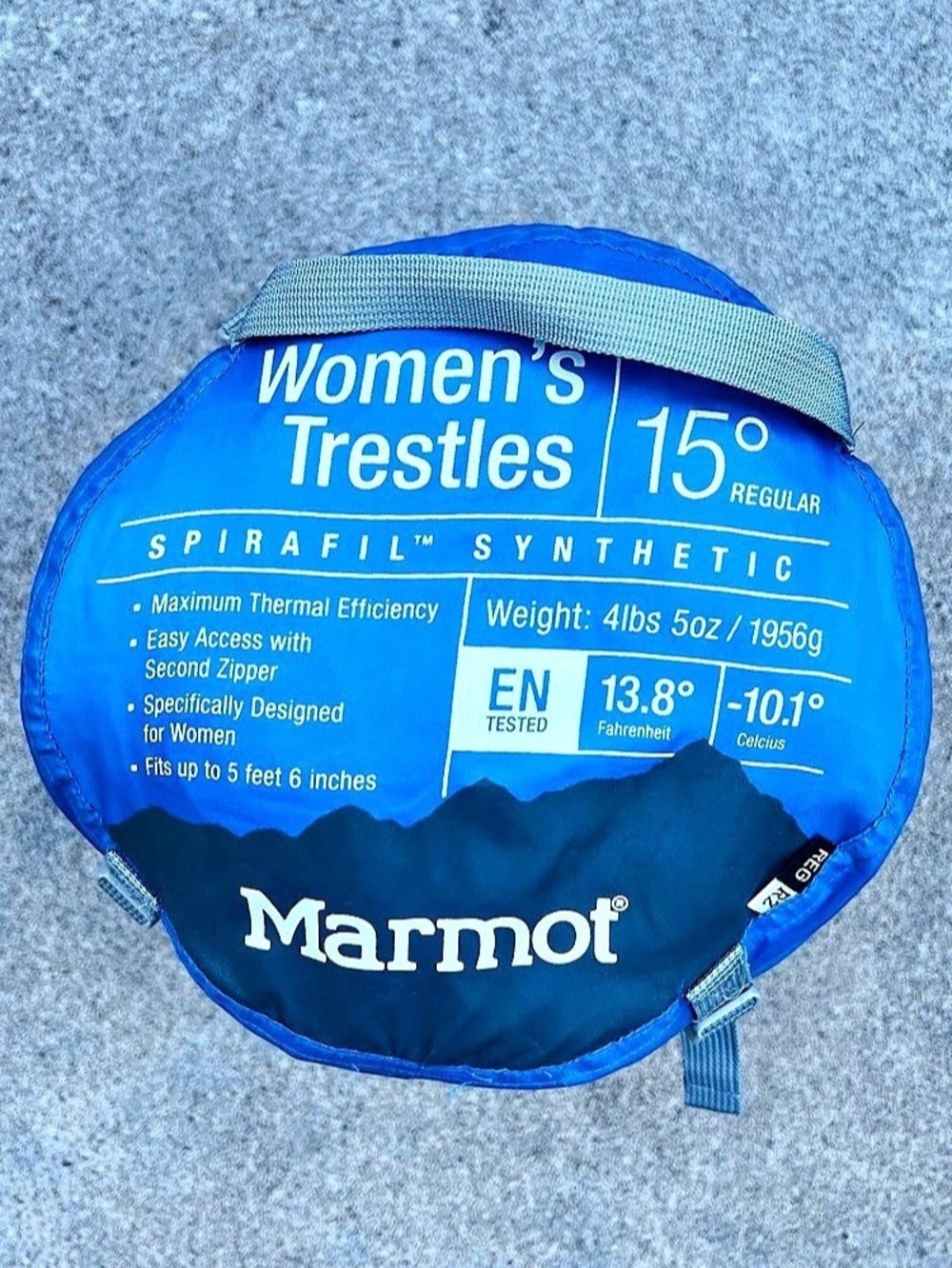 NEW Marmot Trestles Sleeping Bag - 15 Reg - Blue/Lapis Women's up to 5’6’’ NWOT